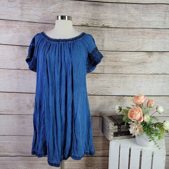 Muche Muchette One Size Denim Chambray Dress Os